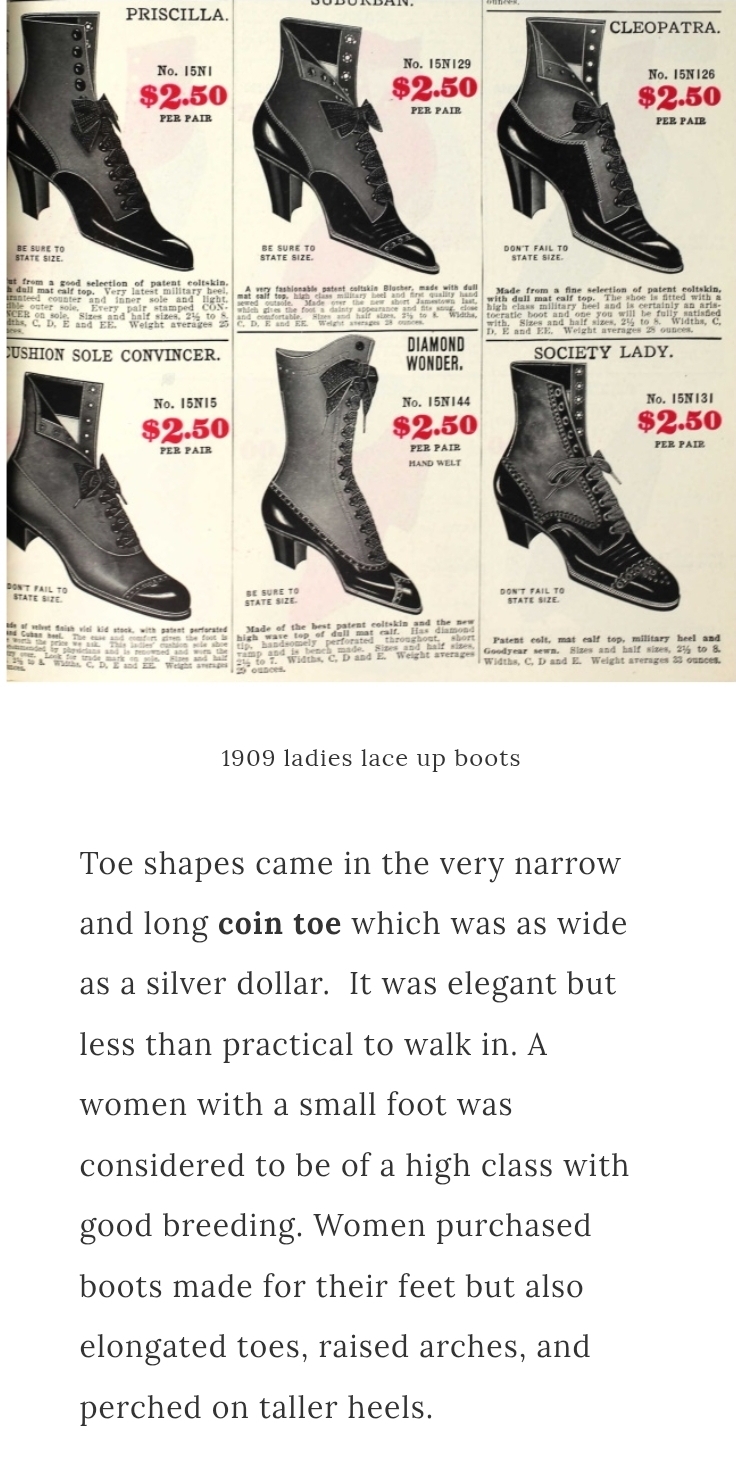 Shoe styles through the 1900s